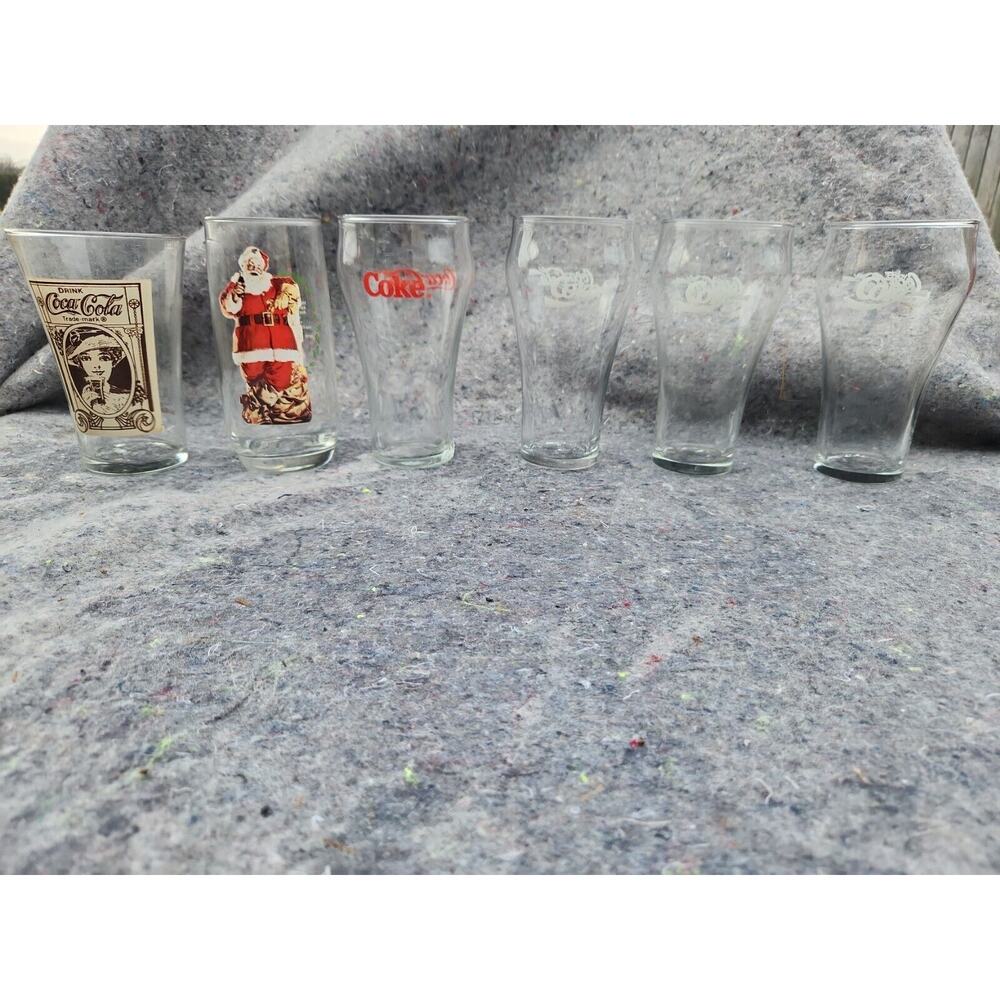 Lot Of 6 Coca Cola Glass see photos